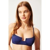 image:imageSolid amp Striped Womens Bikini Top  The Harley Top  Navy  XS