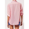 image:imageSolid amp Striped Womens Cotton ButtonDown Shirt and Swim CoverUp  The Oxford Tunic Small Apple Red Stripe