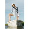image:imageSolid amp Striped Womens Cotton ButtonDown Shirt and Swim CoverUp  The Oxford Tunic Small Ice Blue Stripe