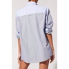 image:imageSolid amp Striped Womens Cotton ButtonDown Shirt and Swim CoverUp  The Oxford Tunic Small Ice Blue Stripe