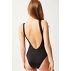 image:imageSolid amp Striped Womens One Piece Swimsuit  The Michelle Tie XS Black