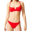 image:imageSolid amp Striped Womens Bikini Top  The Harley Top Large Ruby