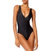 image:imageSolid amp Striped Womens One Piece Swimsuit  The Lucia Blackout XL