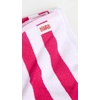 image:imageSolid amp Striped Reversible Soft Cotton Beach Towel  The Beach Towel OS 1 Inch Stripe Bougainvillea