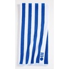image:imageSolid amp Striped Reversible Soft Cotton Beach Towel  The Beach Towel OS 1 Inch Stripe Lapis Blue