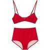 image:imageSolid amp Striped Womens Bikini Bottom  The Brigitte Bottom  Ruby  Small
