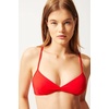 image:imageSolid amp Striped Womens Bikini Top  The Brigitte Top  Ruby  Medium