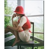 image:imageSolid amp Striped Womens Knit Bucket Hat  The Ribbed Bucket Hat Apple RED OS