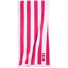 image:imageSolid amp Striped Reversible Soft Cotton Beach Towel  The Beach Towel OS 1 Inch Stripe Bougainvillea