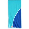 image:imageSolid amp Striped Reversible Soft Cotton Beach Towel  The Beach Towel OS Colorblock Intarsia Greek Blue and Lapis Blue