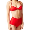 image:imageSolid amp Striped Womens Bikini Top  The Brigitte Top  Ruby  Medium