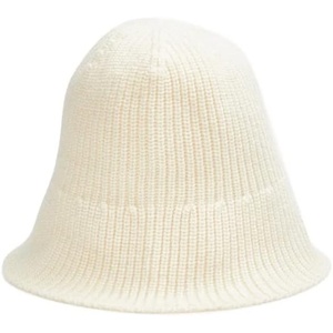 image:imageSolid amp Striped Womens Knit Bucket Hat  The Ribbed Bucket Hat Eggshell OS