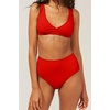 image:imageSolid amp Striped Womens Bikini Top  The Beverly Top Large Solid Rib Ruby