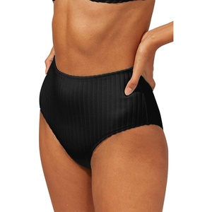 image:imageSolid amp Striped Womens Bikini Bottom  The Beverly Bottom Small Solid Rib Blackout
