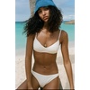image:imageSolid amp Striped Womens Bikini Bottom  The Rachel Bottom Small Solid Rib Marshmallow