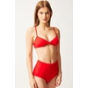 image:imageSolid amp Striped Womens Bikini Top  The Brigitte Top  Ruby  Small