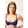 image:imageSolid amp Striped Womens Bikini Top  The Eva Top  Navy  Small