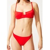 image:imageSolid amp Striped Womens Bikini Top  The Harley Top Small Ruby