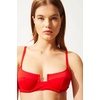 image:imageSolid amp Striped Womens Bikini Top  The Harley Top Small Ruby