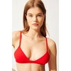image:imageSolid amp Striped Womens Bikini Top  The Morgan Top Smalll Ruby