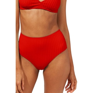 image:imageSolid amp Striped Womens Bikini Bottom  The Beverly Bottom Small Solid Rib Ruby