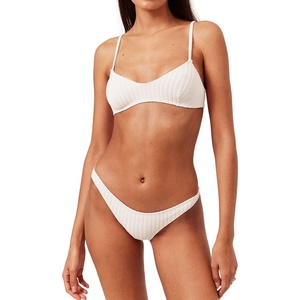 image:imageSolid amp Striped Womens Bikini Top  The Rachel Top Small Solid Rib Marshmallow