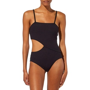 image:imageSolid amp Striped Womens OnePiece Swimsuit  The Cameron Blackout S