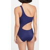 image:imageSolid amp Striped Womens One Piece Swimsuit  The Claudia Small Navy