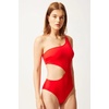 image:imageSolid amp Striped Womens One Piece Swimsuit  The Claudia Small Ruby