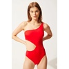 image:imageSolid amp Striped Womens One Piece Swimsuit  The Claudia Small Ruby
