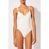 image:imageSolid amp Striped Womens One Piece Swimsuit  The Lynn Cream S
