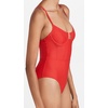 image:imageSolid amp Striped Womens One Piece Swimsuit  The Veronica Small Ruby