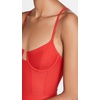 image:imageSolid amp Striped Womens One Piece Swimsuit  The Veronica Small Ruby