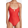 image:imageSolid amp Striped Womens One Piece Swimsuit  The Veronica Small Ruby