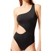 image:imageSolid amp Striped Womens One Piece Swimsuit  The Claudia Small Black