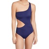 image:imageSolid amp Striped Womens One Piece Swimsuit  The Claudia Small Navy