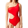 image:imageSolid amp Striped Womens One Piece Swimsuit  The Claudia Small Ruby