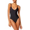 image:imageSolid amp Striped Womens One Piece Swimsuit  The Lynn Black S