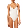 image:imageSolid amp Striped Womens One Piece Swimsuit  The Lynn Cream S