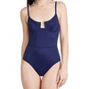 image:imageSolid amp Striped Womens One Piece Swimsuit  The Veronica Small Navy