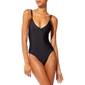image:imageSolid amp Striped Womens One Piece Swimsuit  The Lynn Black S