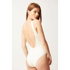 image:imageSolid amp Striped Womens One Piece Swimsuit  The Michelle Tie Small Cream