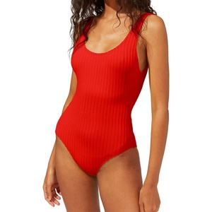 image:imageSolid amp Striped Womens One Piece Swimsuit  The AnneMarie Large Solid Rib Ruby