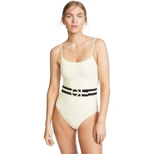 image:imageSolid amp Striped Womens The Nina Belt One Piece Swimsuit