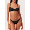 image:imageSolid amp Striped Womens Bikini Top  The Rachel Top Large Solid Rib Blackout