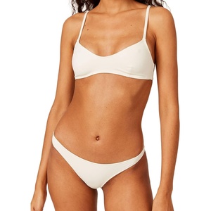 image:imageSolid amp Striped Womens Bikini Top  The Rachel Top Medium Cream