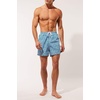 image:imageSolid amp Striped Mens Swimming Trunks with Liner  The Classic Small Abstract Floral Blue
