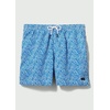 image:imageSolid amp Striped Mens Swimming Trunks with Liner  The Classic Small Abstract Floral Blue