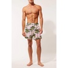 image:imageSolid amp Striped Mens Swimming Trunks with Liner  The Classic Small Palm Tree Print Pink