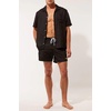 image:imageSolid amp Striped Mens Swimming Trunks with Liner  The Classic Small SampS X Palm Tree Crew Blackout